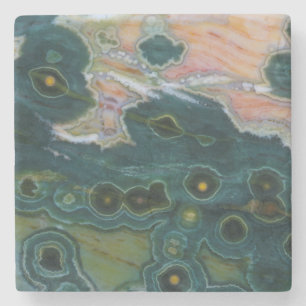 Green Spotted Ocean Jasper Stone Coaster