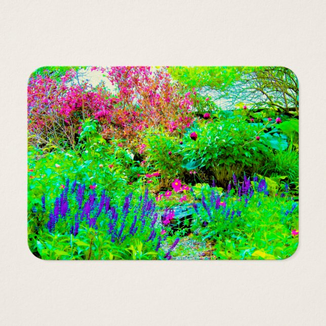 Green Spring Garden Landscape with Peonies (Front)
