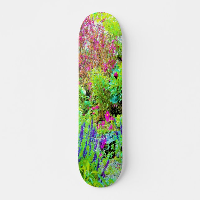 Green Spring Garden Landscape with Peonies Skateboard (Front)