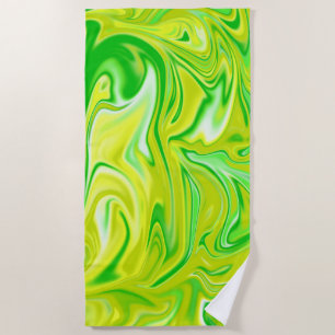 Green Spring Mint Marble, Beach Towel