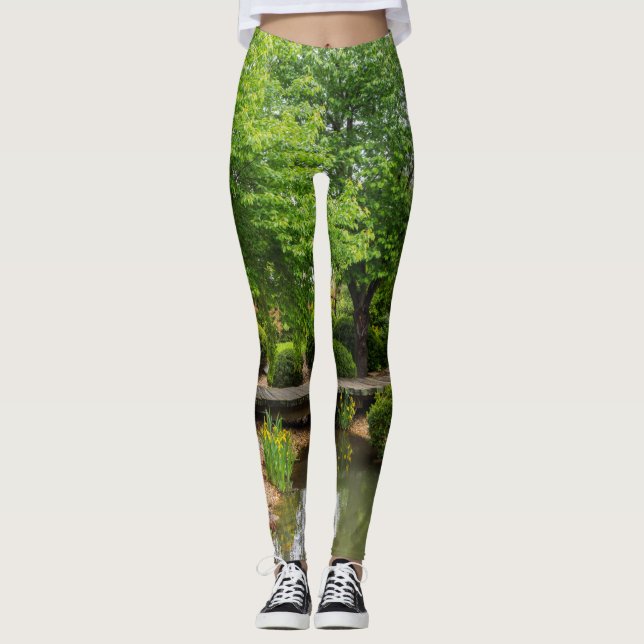 Green Spring Stroll Leggings (Front)