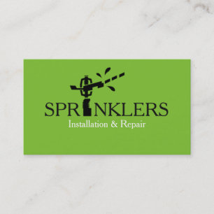 Green Sprinkler System Installation and Repair Business Card