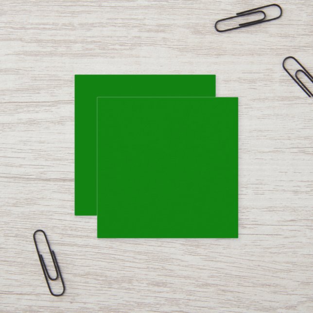Green Square Business Card (Front/Back In Situ)