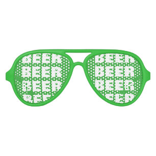 Green St Patrick's Day beer drinking party shades