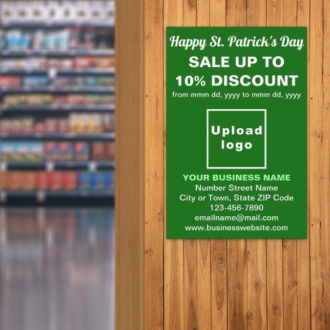 Green St. Patrick's Day Business Sale Poster (Green St. Patrick's Day business sale poster)
