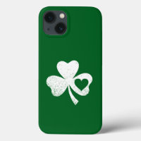 Green St Patricks Day Irish Patty's Heart Shamrock