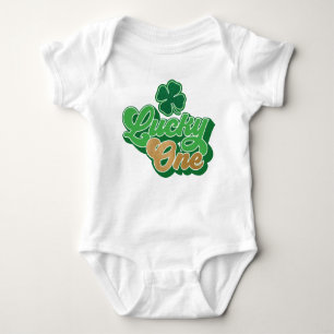 Green St. Patrick's Day Lucky One Baby Bodysuit