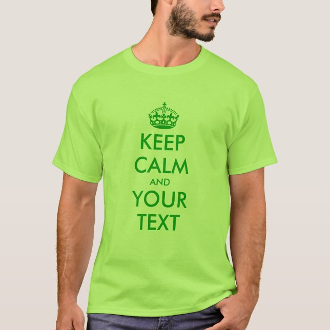 Green St patricks Day t shirt | Keep calm and ... (Front)