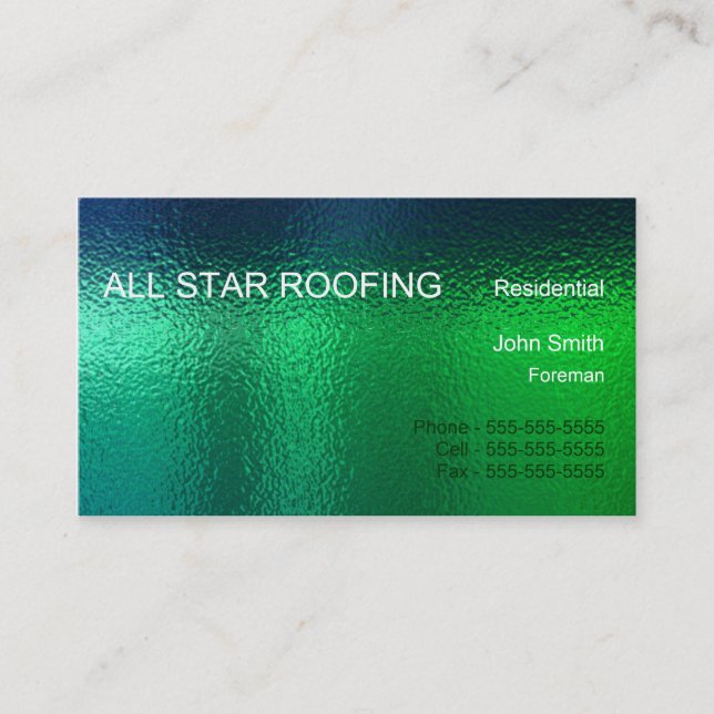 Green Stained Glass Business Card Template Generic (Front)