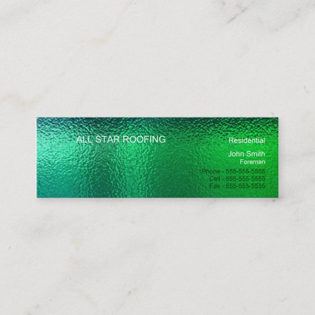 Green Stained Glass Business Card Template Generic (Front)