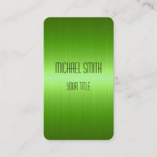 Green Stainless Steel Metal Business Card
