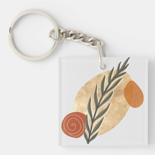 Green Stalk Boho Key Ring (Front)