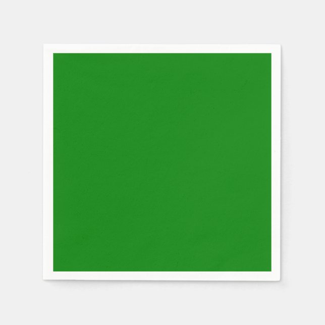 Green Standard Cocktail Paper Napkin (Front)