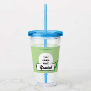 Green Standard Ribbon by Kenneth Yoncich Acrylic Tumbler