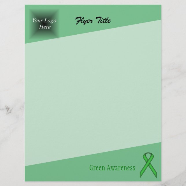 Green Standard Ribbon by Kenneth Yoncich Flyer (Front)