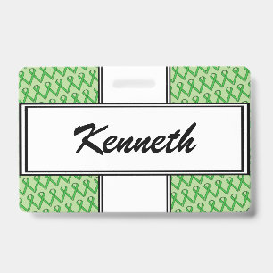Green Standard Ribbon by Kenneth Yoncich ID Badge