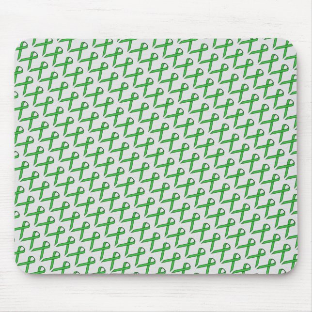 Green Standard Ribbon by Kenneth Yoncich Mouse Pad (Front)