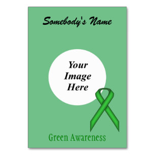 Green Standard Ribbon Template by Kenneth Yoncich Table Number