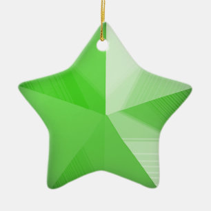 Green Star Holiday Ornament Customisable 3D look