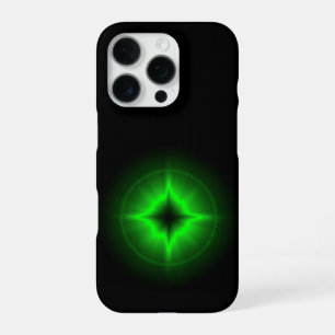 Green Star of Hope on black iPhone 16 Pro Case