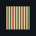 Green, Star White And Red Clover Pinstripes Canvas Print<br><div class="desc">Green,  Star White And Red Clover Pinstripes is a vertical striped pattern of duo tone shades of green,  star white and red. A harmonious colour scheme which suggests Christmas and vibrant color schemes.

ABOUT THE ART
©‎ ‎‎‎‎‎19 ‎January ‎2020,  ‏‎16:58:17 Tracey Harrington Simpso</div>