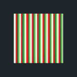 Green, Star White And Red Clover Pinstripes Canvas Print<br><div class="desc">Green,  Star White And Red Clover Pinstripes is a vertical striped pattern of duo tone shades of green,  star white and red. A harmonious colour scheme which suggests Christmas and vibrant color schemes.

ABOUT THE ART
©‎ ‎‎‎‎‎19 ‎January ‎2020,  ‏‎16:58:17 Tracey Harrington Simpso</div>