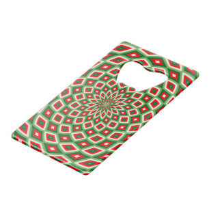Green, Star White and Red Dome Effect Pattern