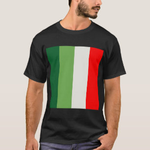 Green, Star White And Red Vertical Color Blocks T-Shirt