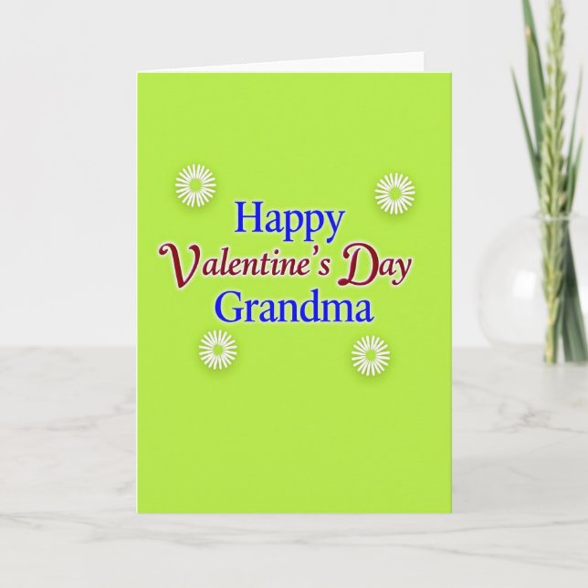 Green Starburst Grandma Card (Front)