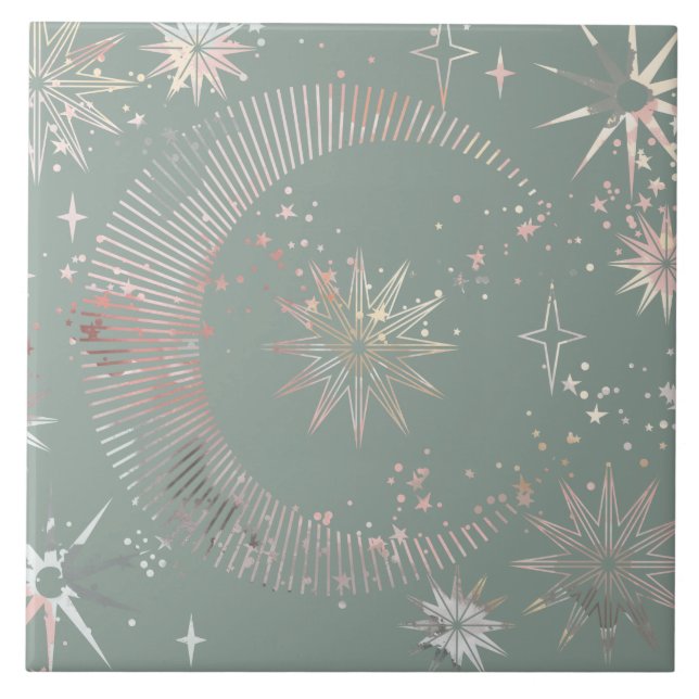 Green Starburst Tile (Front)