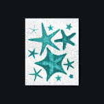 Green Starfish Collection Canvas Print<br><div class="desc">Coastal & Tropical</div>