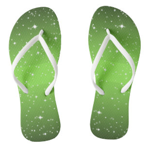 GREEN Starry Night Jandals
