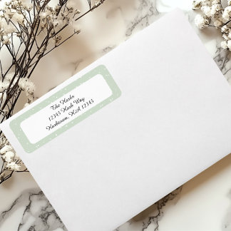Green stars and Dots Return Address