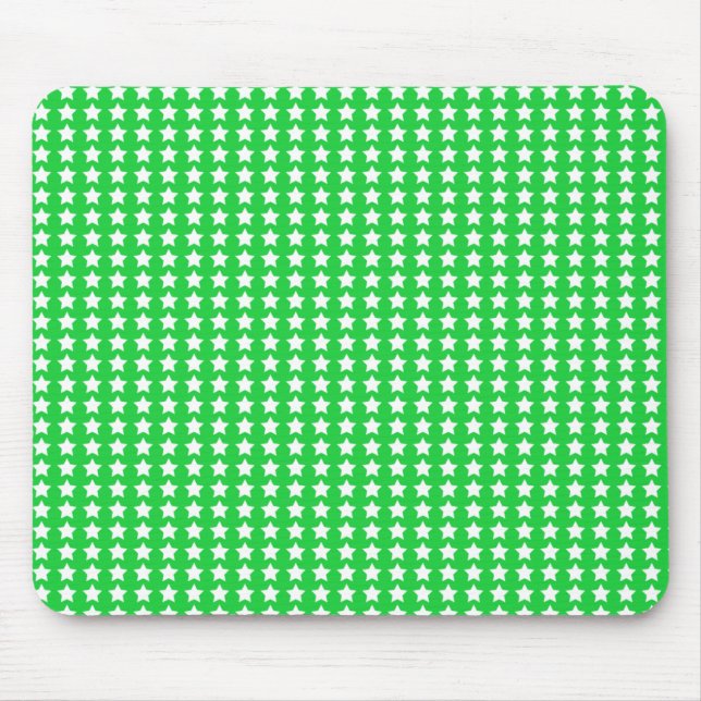 Green Stars Mouse Pad (Front)