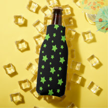 Green stars on black pattern