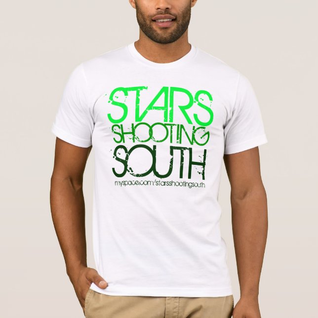 Green Stars Shooting South T-Shirt (Front)