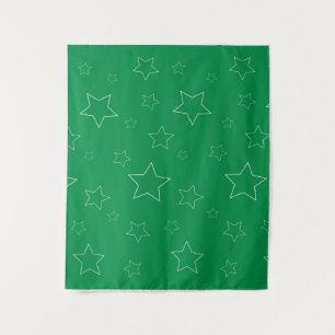Green Stars Tapestry
