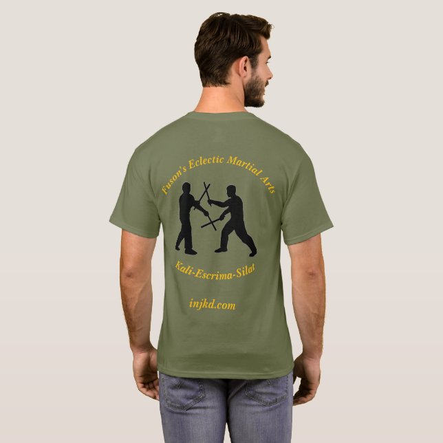  Green Stick Fighting Filipino Martial Arts shirt  (Back Full)