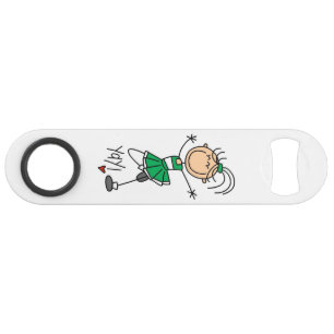 Green Stick Figure Cheerleader