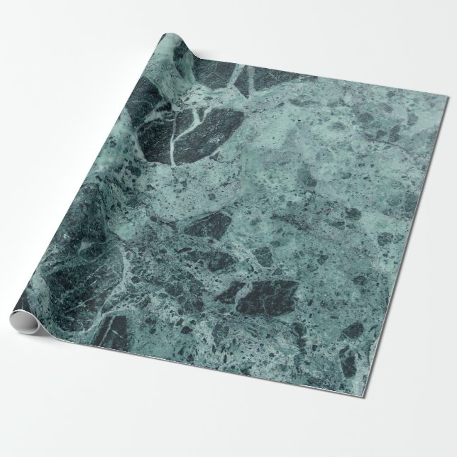 Green Stone Wrapping Paper (Unrolled)