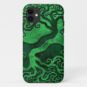 Green Stone Yin Yang Trees Case-Mate iPhone Case