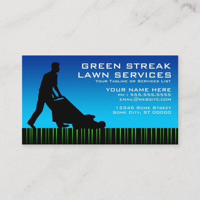green streak lawn services loyalty card (Front)