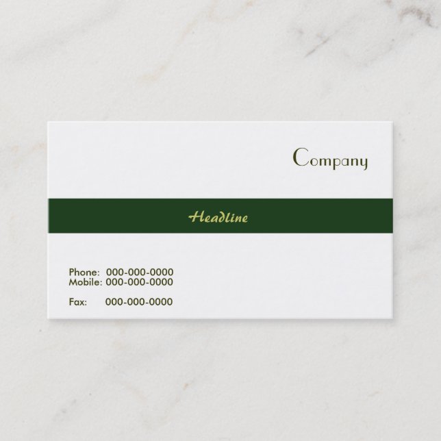 Green Stripe Business Card (Front)