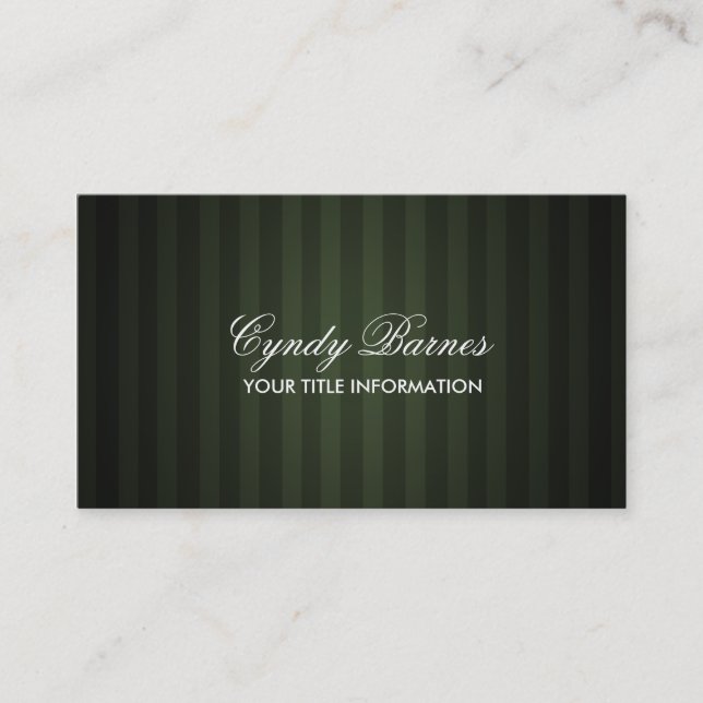Green Stripe Business Card (Front)