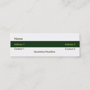 Green Stripe Business Card