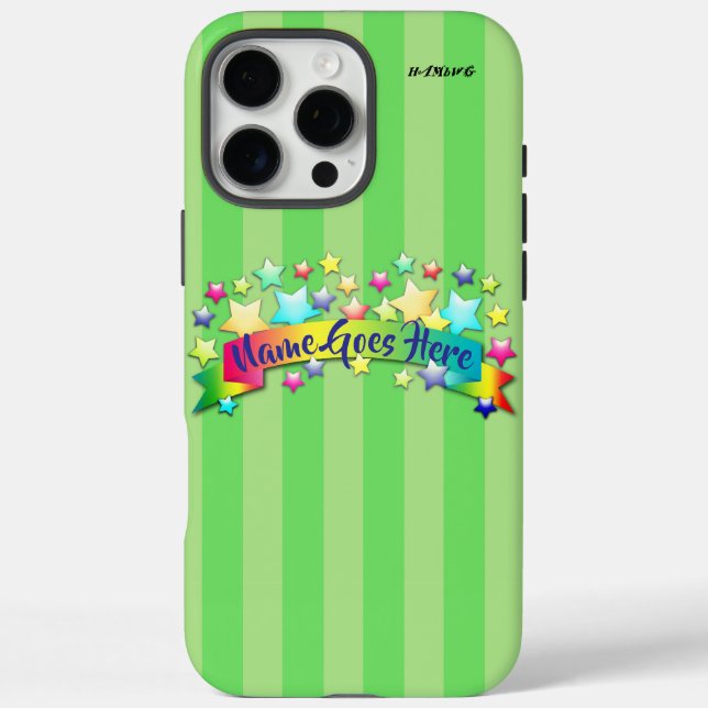 Green Stripe Cell Phone Case  HAMbWG (Back)