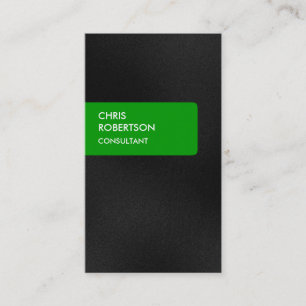 Green Stripe Grey Attractive Charm Business Card
