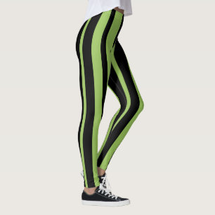 Green Stripe Leggings