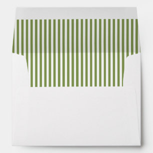 Green Stripe Lemon Branch Personalised Stationery Envelope