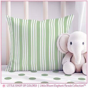 Green Stripe Nursery Cushion
